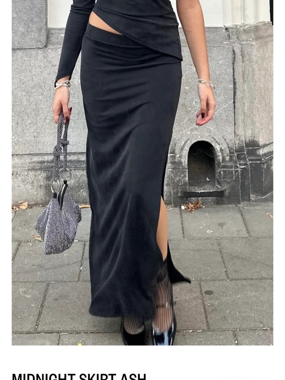 Maxi Skirt Djerf Avenue NWT! 🖤 Midnight Ash - Picture 10 of 11